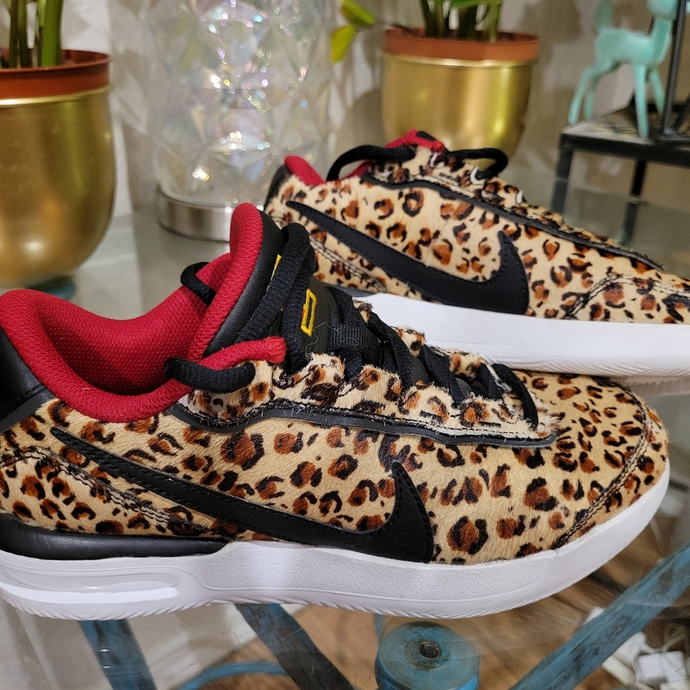 Nike Court Air Vapor Wing fur hair cheetah leopard 6.5 fearless womens